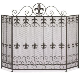 Fleur de Lis Fireplace Screen