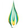Teardrop Art Glass Sculpture - 18 inches