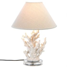 Ivory Coral Table Lamp with Fabric Shade