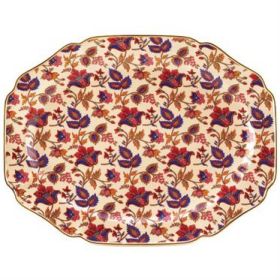 Gold-Rimmed Indian Style Serving Platter