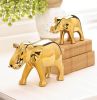 Golden Ceramic Elephant Figurine - 5 inches