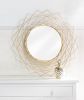 Golden Geometric Metal Wall Mirror