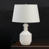 Lamp with Geometric Detailing - White