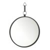 Round Black Mirror with Strap