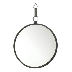 Round Black Mirror with Strap
