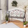 Country Apple Iron Garden Bench