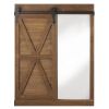 Chalkboard and Mirror Wall Decor with Barn Door