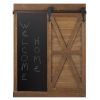 Chalkboard and Mirror Wall Decor with Barn Door