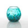 Glass Vase or Decorative Bowl - Aqua