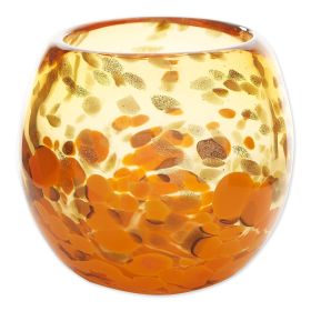Glass Vase or Decorative Bowl - Orange