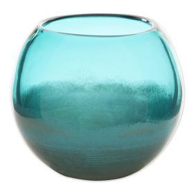 Fish Bowl Style Vase - Aqua Gradient 5 inches