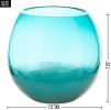 Fish Bowl Style Vase - Aqua Gradient 7.25 inches