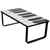 Coffee Table with Piano Printing Glass Top(D0102HE05W7)