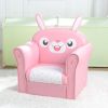 Children's Single Sofa Cute Series Rabbit Model American Standard PU Dark Pink RT(D0102HEBW0Y)