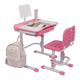 70CM Lifting Table Can Tilt Children Learning Table And Chair (With Reading Stand Without Table Lamp) RT(D0102HEBY4U)
