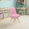 Kids Shaggy Dog Accent Chair(D0102HEGIGV)