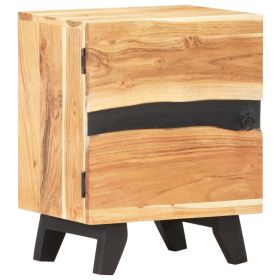 Bedside Cabinet 15.7"x11.8"x20.1" Solid Acacia Wood - Brown