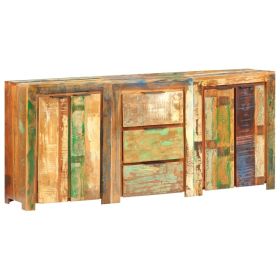 Sideboard with 3 Drawers and 4 Doors Solid Reclaimed Wood - Multicolour