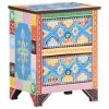 Hand Painted Bedside Cabinet - Multicolour