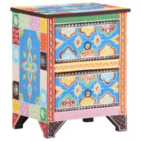 Hand Painted Bedside Cabinet - Multicolour