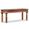 Castle Bench Solid Sheesham Wood 43.3"x13.8"x17.7"(D0102HPMXE7)