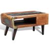 Coffee Table with Curved Edge 1 Drawer Reclaimed Wood(D0102HE05GV)