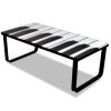 Coffee Table with Piano Printing Glass Top(D0102HE05W7)