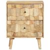 Bedside Cabinet Solid Mango Wood - Brown