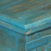 Storage Chest Solid Mango Wood Blue  39.4"x15.8"x16.1"(D0102HE0VKV)