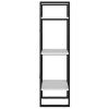 3-Tier Book Cabinet White 15.7"x11.8"x41.3" Chipboard(D0102HHMKCX)