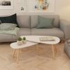 2 Pieces Set Solid Pinewood White
