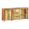 Sideboard with 3 Drawers and 4 Doors Solid Reclaimed Wood - Multicolour