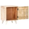 Carved Bedside Cabinet 15.7"x11.8"x19.7" Solid Acacia Wood - Multicolour