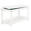 MDF With Green Building Plank Children's Table And Chair Dual Purpose White, 82.6*43.2*49.5cm RT(D0102HP6N5V)