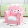 Children's Single Sofa Cute Series Rabbit Model American Standard PU Dark Pink RT(D0102HEBW0Y)