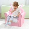 Children's Single Sofa Cute Series Rabbit Model American Standard PU Dark Pink RT(D0102HEBW0Y)