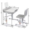 70CM Lifting Table Can Tilt Children Learning Table And Chair (With Reading Stand Without Table Lamp) RT(D0102HEBYTA)