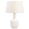 Lamp with Geometric Detailing - White