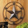 Round Texas Star Metal Wall Decor