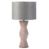 Gable Ridges Table Lamp - Pink with Gray Shade