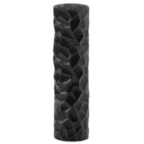 Black Hammered Sheet Metal Vase - 16 inches