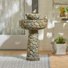 Stone-Look Water Fountain - Solar or Cord Power