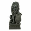 Lion with Shield Garden Statue