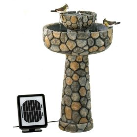 Stone-Look Water Fountain - Solar or Cord Power