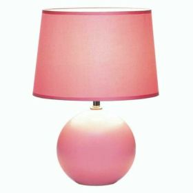 Ceramic Sphere Base Table Lamp - Pink