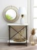 White Pineapple Lamp with Gold Leaves